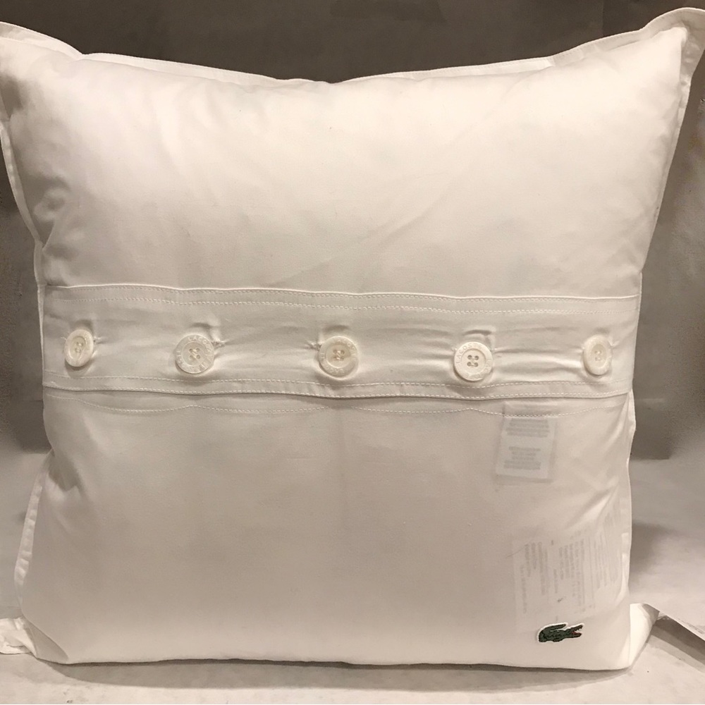 Lacoste White Accent Throw Pillow